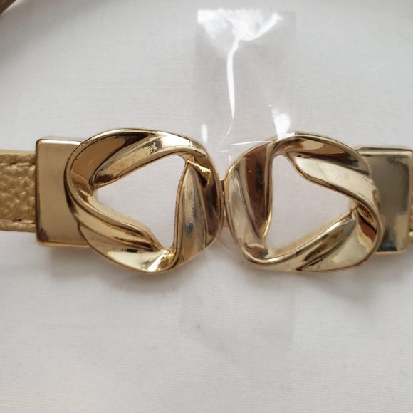 Women’s Tan Leather Slim  Belt - Picture 4 of 7